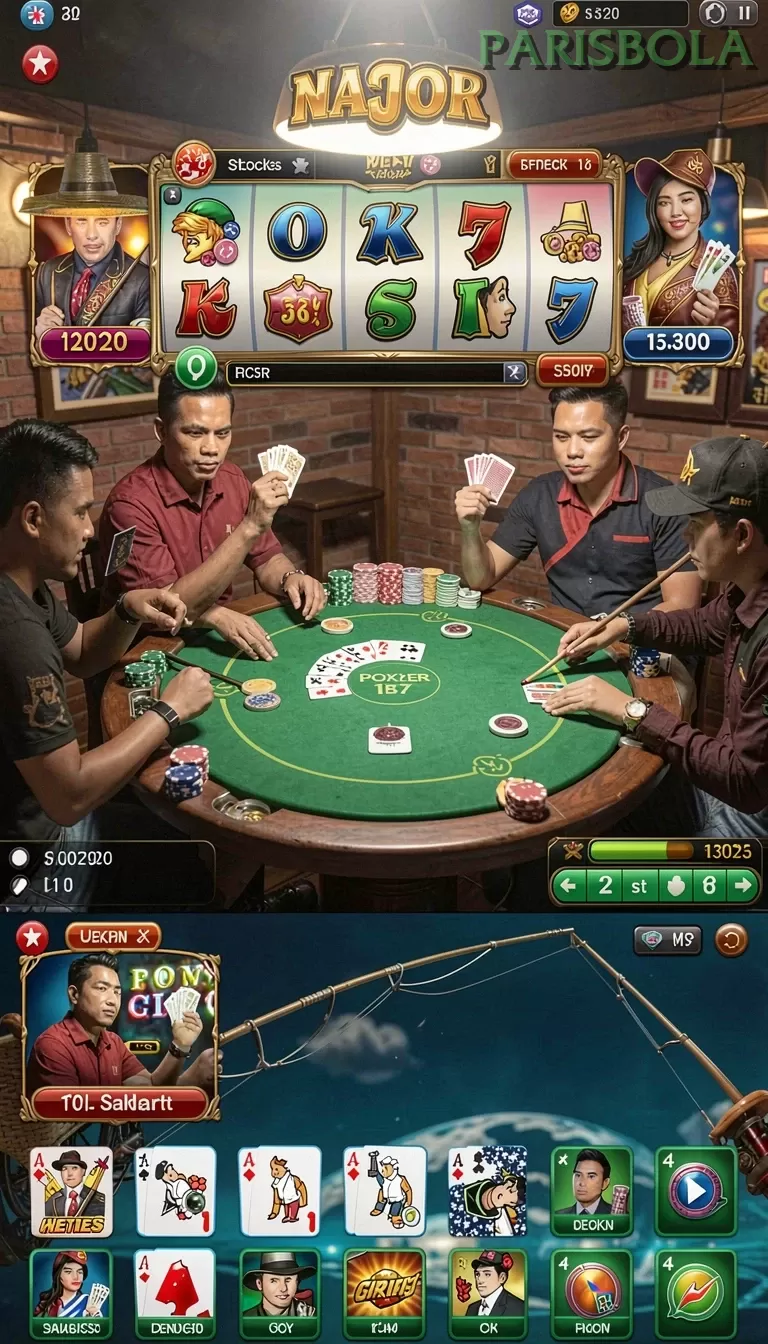Cuplikan layar MONTE77 — menu navigasi